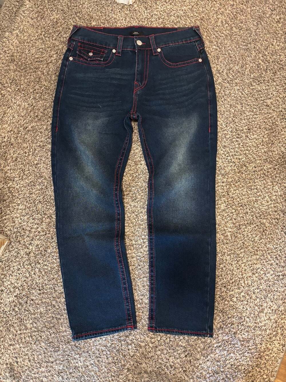 True Religion Geno Big T Flap Relaxed Slim Jeans